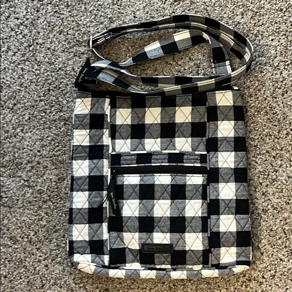 Vera Bradley Black & White Buffalo Checked Hipster